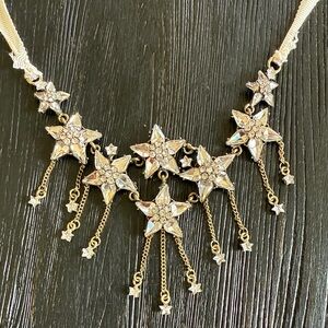 NWOT Joyfolie Star Ribbon Necklace with Crystal Accents